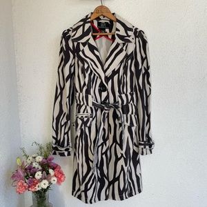 Vintage 90s Zebra trench coat by DEPT missadventurous